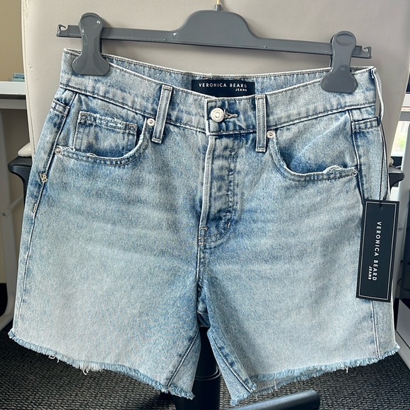 Veronica Beard Jeans Denim Short Size 25/0 pebble stone - Picture 1 of 16